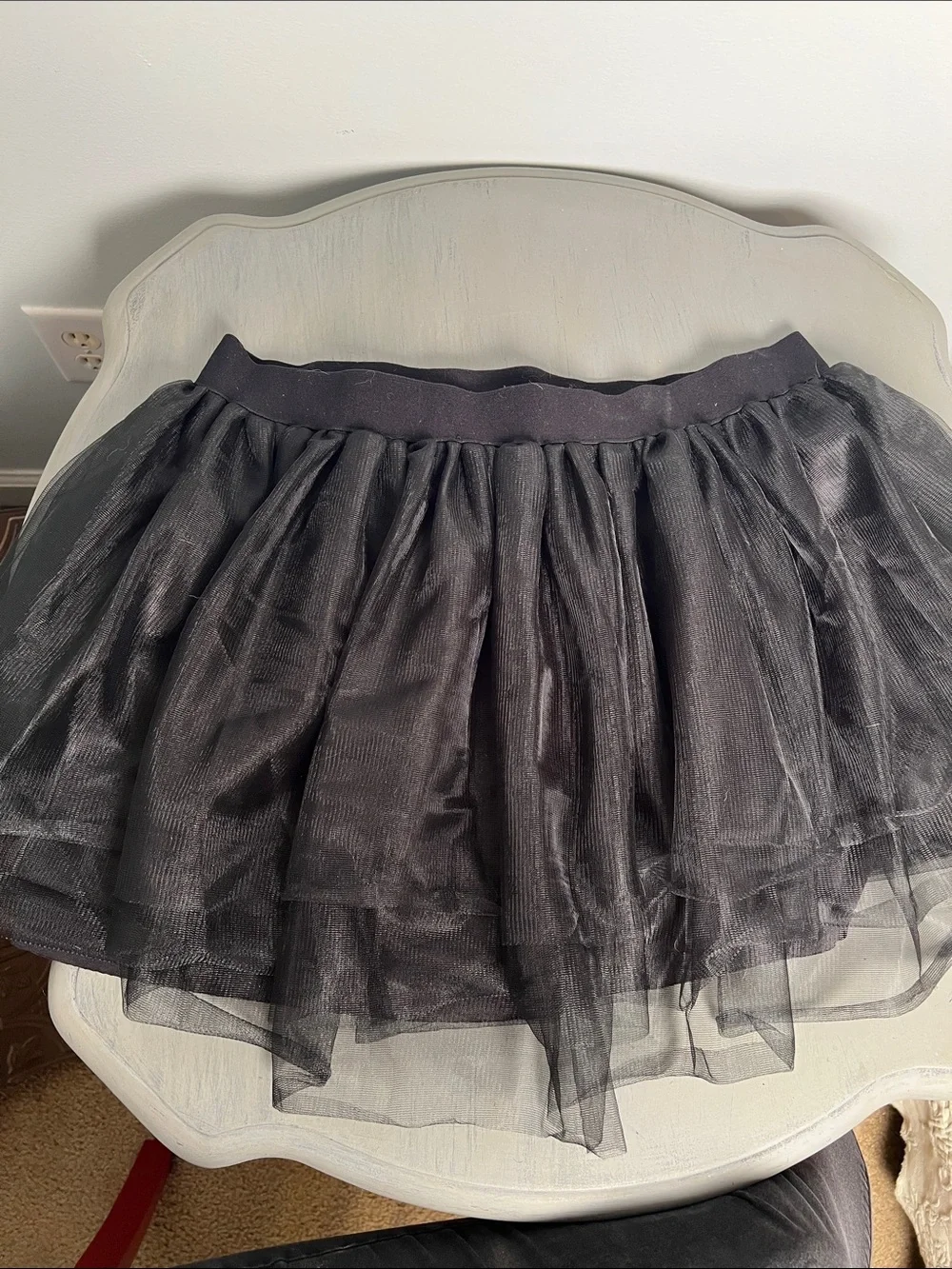 Spirit Black Tulle Skirt - Short Layered Circle Skirt Halloween Costume